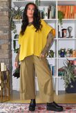 Paisley Park Flock Body Skim Top Deep Olive