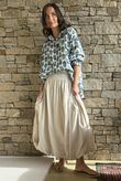 Paloma Bubble Hem Midi Skirt Calico - 