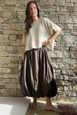 Paloma Bubble Hem Midi Skirt Chocolate - 