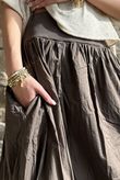 Paloma Bubble Hem Midi Skirt Chocolate - 