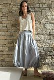 Paloma Bubble Hem Midi Skirt Cloud Grey