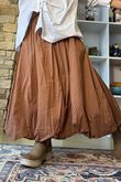 Paloma Bubble Hem Midi Skirt Copper