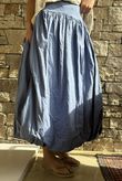 Paloma Bubble Hem Midi Skirt Denim - 