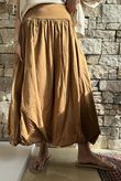 Paloma Bubble Hem Midi Skirt Hazelnut