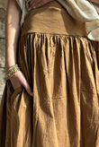Paloma Bubble Hem Midi Skirt Hazelnut