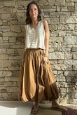Paloma Bubble Hem Midi Skirt Hazelnut