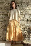 Paloma Bubble Hem Midi Skirt Tuscan Sun