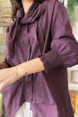 Paloma Hitch Neckerchief Blouse Damson -