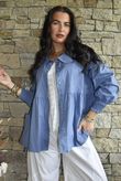 Paloma Peter Pan Smock Blouse Denim
