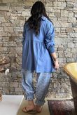 Paloma Peter Pan Smock Blouse Denim