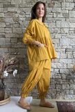 Paloma Peter Pan Smock Blouse Mustard