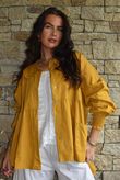Paloma Peter Pan Smock Blouse Mustard