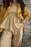 Paloma Peter Pan Smock Blouse Mustard