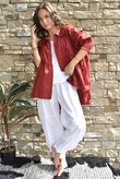 Paloma Peter Pan Smock Blouse Sangria