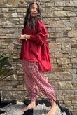 Paloma Peter Pan Smock Blouse Sangria
