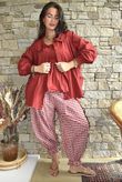 Paloma Peter Pan Smock Blouse Sangria