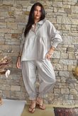 Paloma Peter Pan Smock Blouse Stone
