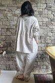 Paloma Peter Pan Smock Blouse Stone