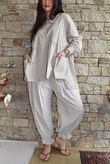 Paloma Peter Pan Smock Blouse Stone