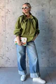 Paloma Poet Blouse Olive /10 Pre order 1 week 