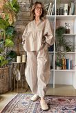Padstow Stripe Smock Blouse Earth /25 pre order 4 days  