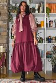 Paloma Tela Bubble Dress Aubergine
