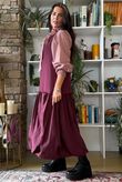 Paloma Tela Bubble Dress Aubergine