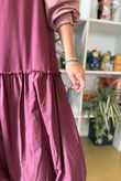 Paloma Tela Bubble Dress Aubergine
