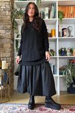 Paloma Tela Bubble Dress Black