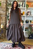 Paloma Tela Bubble Dress Coffee Bean