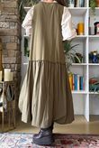 Paloma Tela Bubble Dress Deep Olive