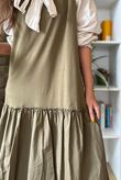 Paloma Tela Bubble Dress Deep Olive