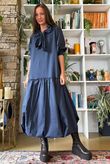 Paloma Tela Bubble Dress Navy