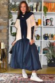 Paloma Tela Bubble Dress Navy