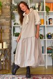 Paloma Tela Bubble Dress Stone