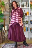 Paloma Tela Bubble Skirt Aubergine