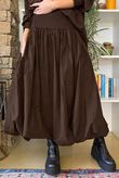Paloma Tela Bubble Skirt Coffee Bean