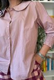 Paloma Tela Peter Pan Blouse Antique Rose