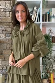 Paloma Tela Poet Blouse Deep Olive