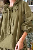 Paloma Tela Poet Blouse Deep Olive