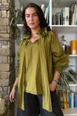 Paloma Tela Poet Blouse Mucky Olive 