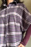 Patrick Plaid Brushed Cotton Blouse Fig