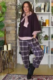 Patrick Plaid Brushed Cotton Carrot Leg Trouser Fig