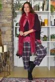 Patrick Plaid Brushed Cotton Carrot Leg Trouser Fig