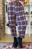 Patrick Plaid Brushed Cotton Carrot Leg Trouser Fig