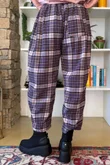Patrick Plaid Brushed Cotton Carrot Leg Trouser Fig