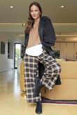 Patrick Plaid Brushed Cotton Kick Pant Black