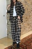 Patrick Plaid Brushed Cotton Shirt Black