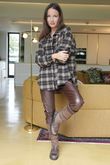 Patrick Plaid Brushed Cotton Shirt Chocolate