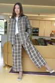 Patrick Plaid Brushed Cotton Shirt Khaki